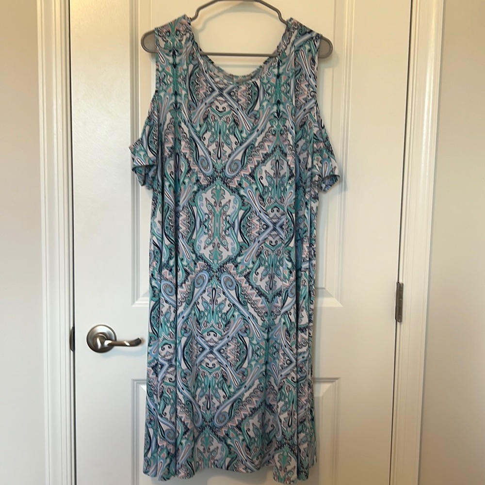 Plus Size Cold Shoulder Dress